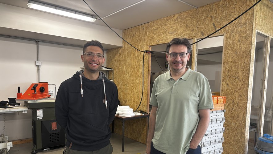 Portrait de Vincent Gatin et François Velay dans les ateliers - prestation réalisée par Astrhalor en Lozère